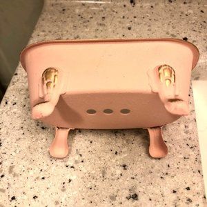 Soap Dish Pink Metal